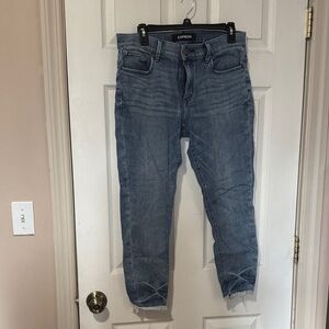 Express Distressed Blue Jeans